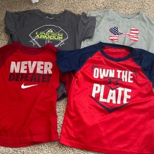 4 Boys size 6 under Armour shirts